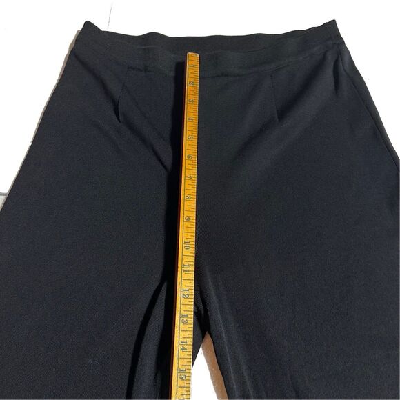 Exclusively MISOOK Size S ? M ? Petite Black Knit Pants High Waist Straight Leg - Picture 4 of 6